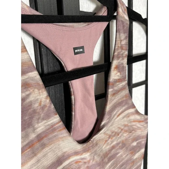 prAna Momento Crop Top Sporty Reversible Fair Trade Small‎ Yoga Workout Running - Picture 2 of 5